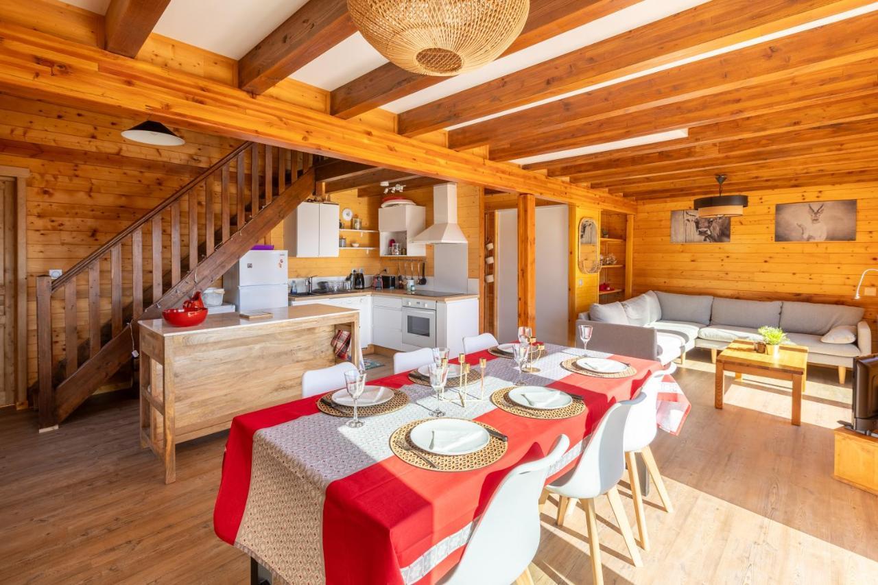 Chalet Les Tilleuls - Jolie Vue Montagne Et Lac 莱桑格勒 外观 照片